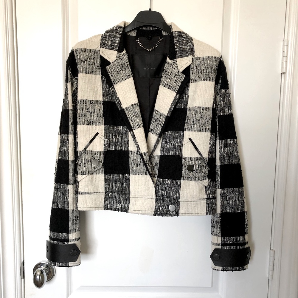 Belstaff Lytham Check Tweed Cotton Jacket